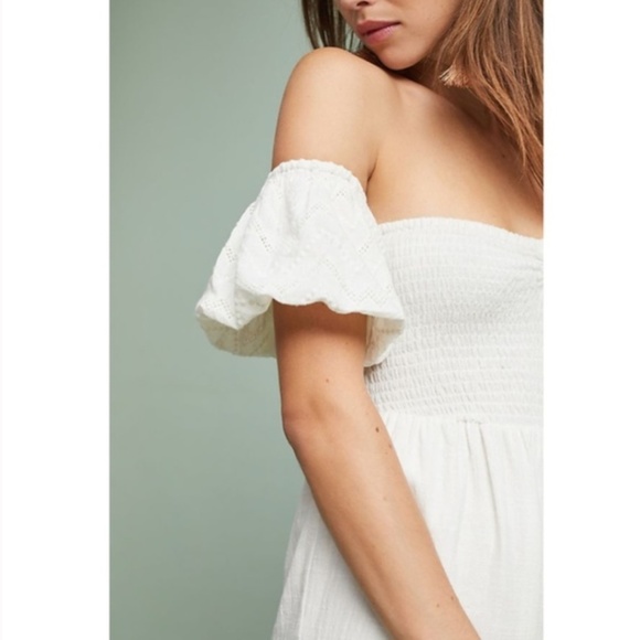 ANTHROPOLOGIE Steele Off-The-Shoulder Jumpsuit - Picture 3 of 12